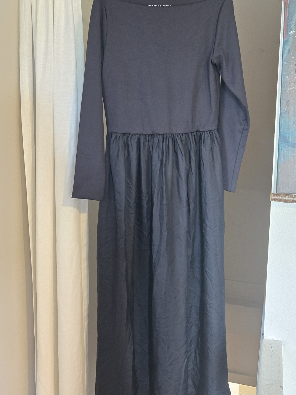 Cynthia Rowley Long Sleeve Black Maxi Dress